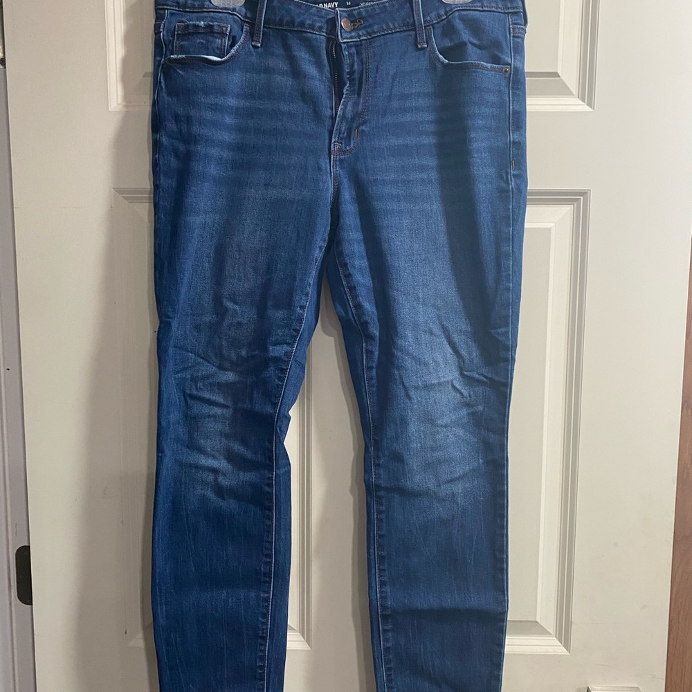 Old Navy Women's Deep Blue Skinny Jeans
